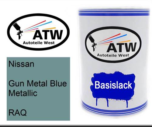 Nissan, Gun Metal Blue Metallic, RAQ: 500ml Lackdose, von ATW Autoteile West.